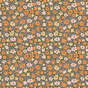 Orange Liberty Floral Cotton fabric preview