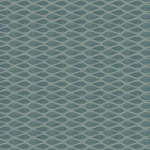 Teal Leaf Print Silk fabric preview