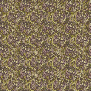 Paisley Yellow Silk fabric preview
