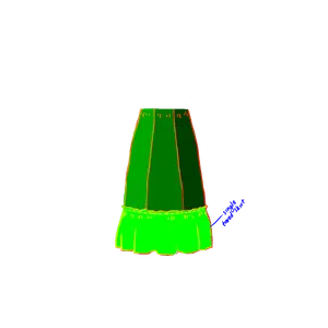 Single Tiered Skirt pattern preview
