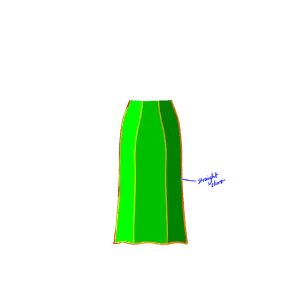 Straight Long Skirt pattern preview